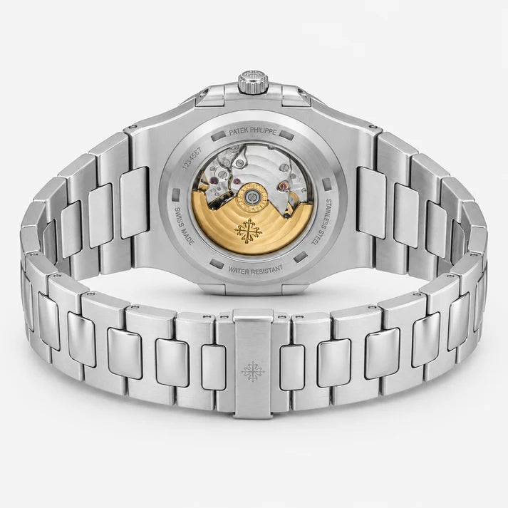 Silver Sapphire Automatic Nautilus Super Clone Watch